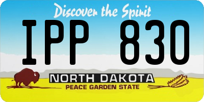 ND license plate IPP830