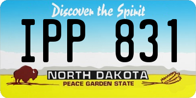 ND license plate IPP831