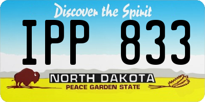 ND license plate IPP833
