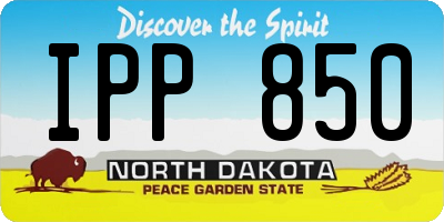 ND license plate IPP850