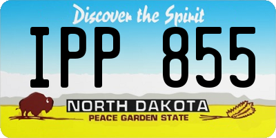 ND license plate IPP855