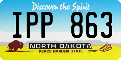 ND license plate IPP863