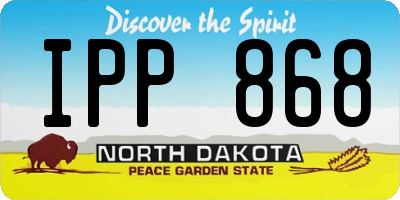 ND license plate IPP868