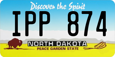 ND license plate IPP874