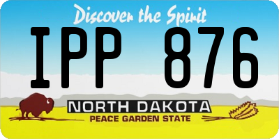 ND license plate IPP876