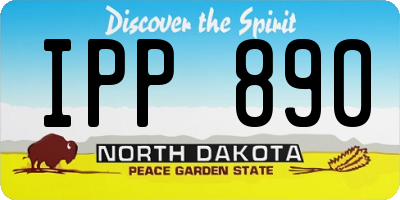 ND license plate IPP890