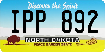 ND license plate IPP892