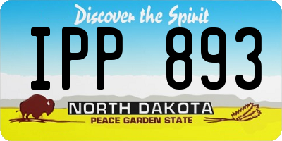 ND license plate IPP893