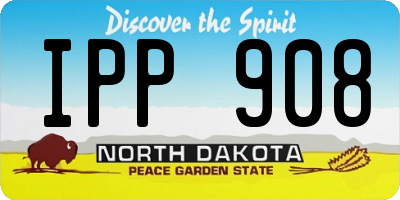 ND license plate IPP908