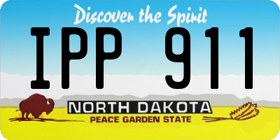ND license plate IPP911