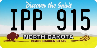 ND license plate IPP915