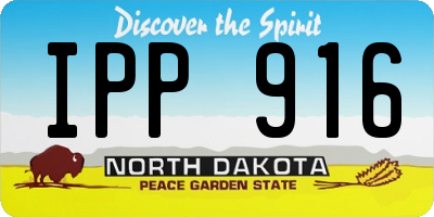 ND license plate IPP916