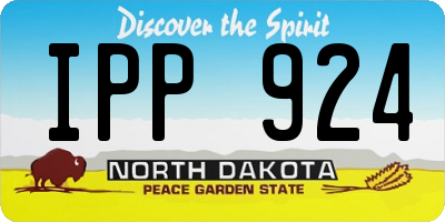 ND license plate IPP924