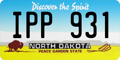ND license plate IPP931