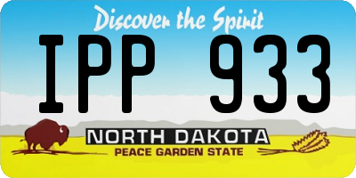 ND license plate IPP933