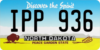 ND license plate IPP936