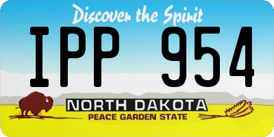 ND license plate IPP954
