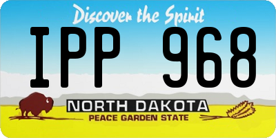 ND license plate IPP968