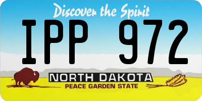 ND license plate IPP972