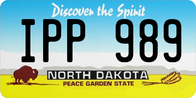 ND license plate IPP989