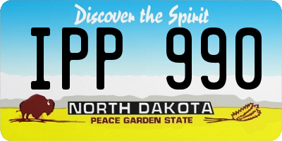 ND license plate IPP990