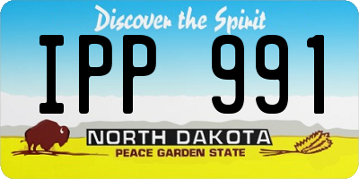 ND license plate IPP991