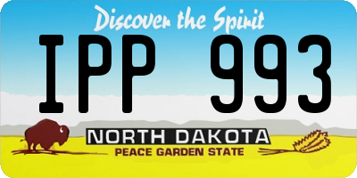 ND license plate IPP993