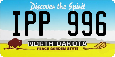 ND license plate IPP996