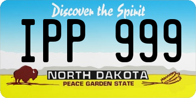 ND license plate IPP999