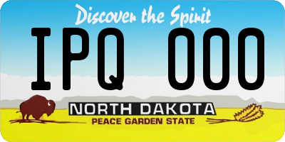ND license plate IPQ000