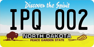 ND license plate IPQ002