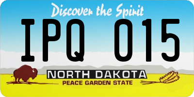 ND license plate IPQ015