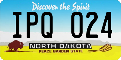 ND license plate IPQ024