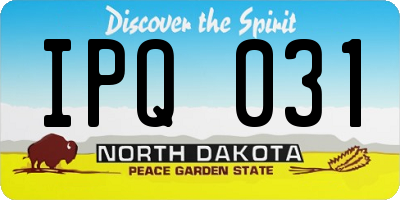 ND license plate IPQ031