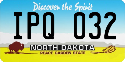 ND license plate IPQ032