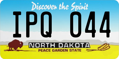 ND license plate IPQ044