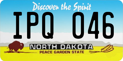 ND license plate IPQ046