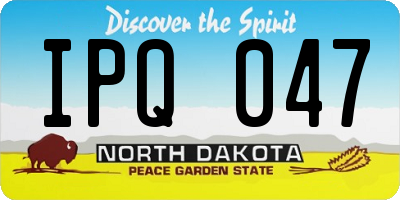ND license plate IPQ047