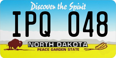 ND license plate IPQ048