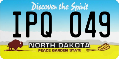 ND license plate IPQ049