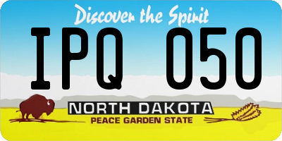 ND license plate IPQ050