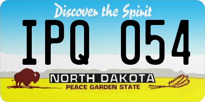 ND license plate IPQ054