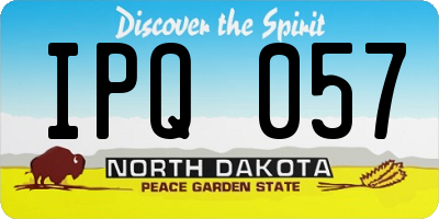 ND license plate IPQ057