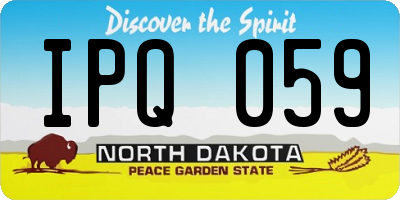 ND license plate IPQ059