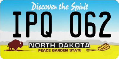 ND license plate IPQ062