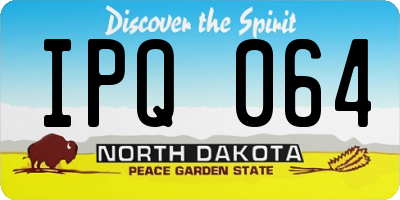 ND license plate IPQ064