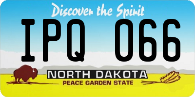 ND license plate IPQ066