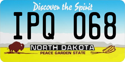 ND license plate IPQ068