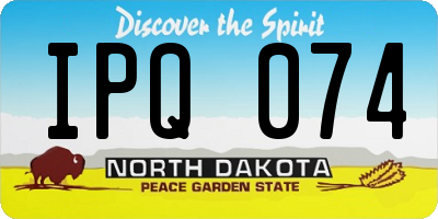 ND license plate IPQ074