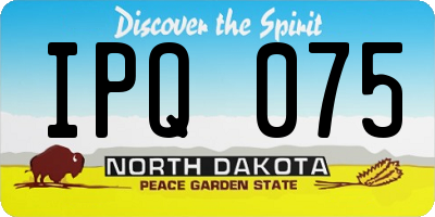 ND license plate IPQ075